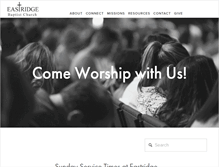 Tablet Screenshot of eastridgebaptist.org
